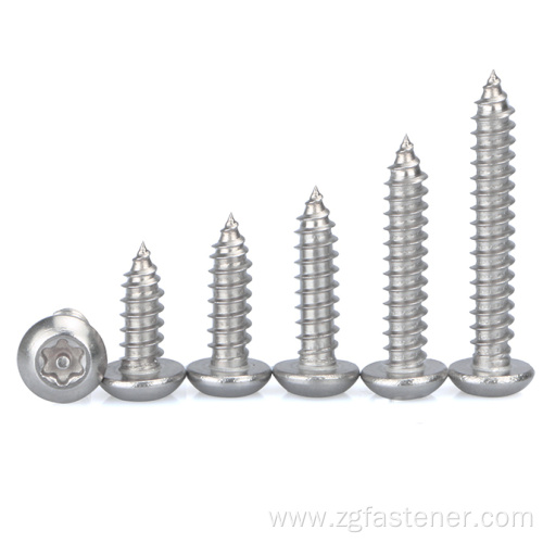 Stainless steel Pan head plum anti-theft tappping screw